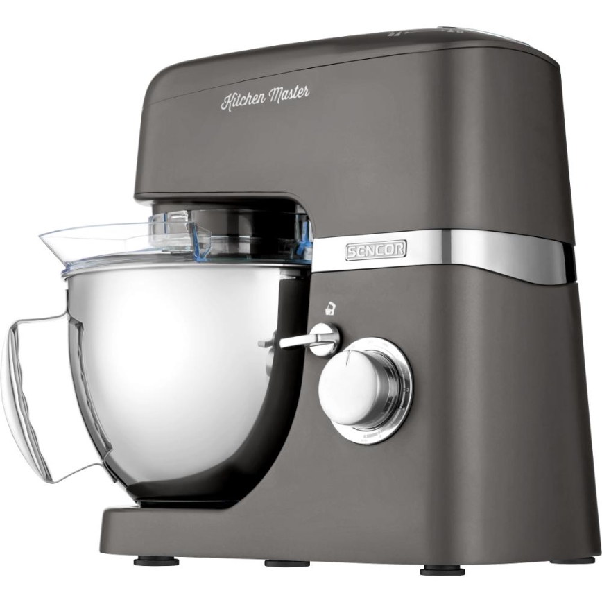 Sencor - Robô de cozinha com taça em aço inoxidável 1000W/230V cinzento