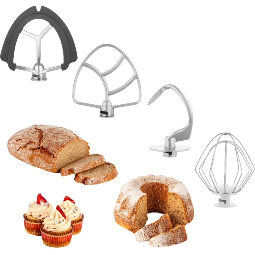 Sencor - Robô de cozinha com taça em aço inoxidável 1000W/230V cinzento