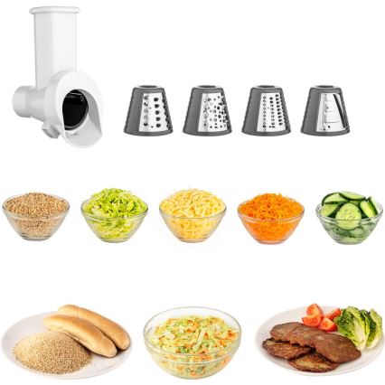 Sencor - Robô de cozinha com taça em aço inoxidável 1000W/230V cinzento