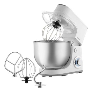 Sencor - Robô de cozinha com taça em aço inoxidável 1300W/230V branco