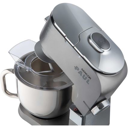 Sencor - Robô de cozinha com taça em aço inoxidável 1700W/230V cromado mate