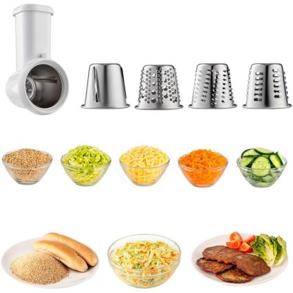 Sencor - Robô de cozinha com taça em aço inoxidável 1700W/230V cromado mate