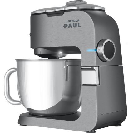 Sencor - Robô de cozinha multifuncional com taça em aço inoxidável 1500W/230V cromado mate