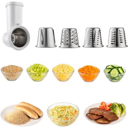 Sencor - Robô de cozinha multifuncional com taça em aço inoxidável 1500W/230V cromado mate