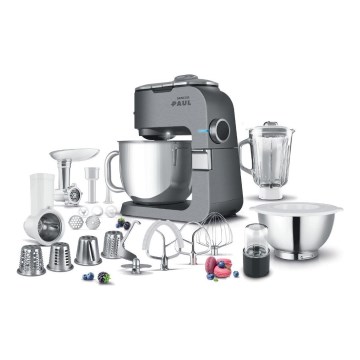 Sencor - Robô de cozinha multifuncional com taça em aço inoxidável 1500W/230V cromado mate