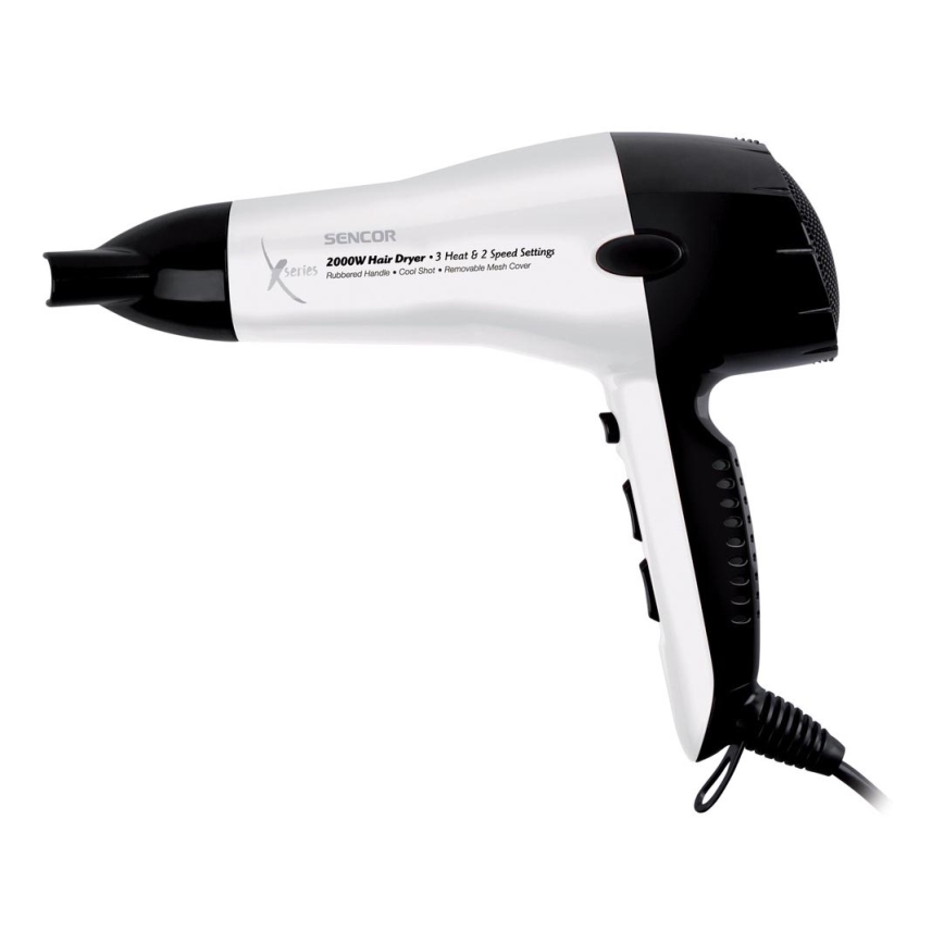 Sencor - Secador 2000W/230V branco/preto