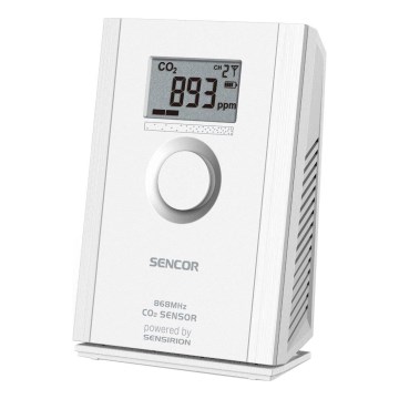 Sencor - Sensor de dióxido de carbono sem fios 5V/3xAA 2000 mAh