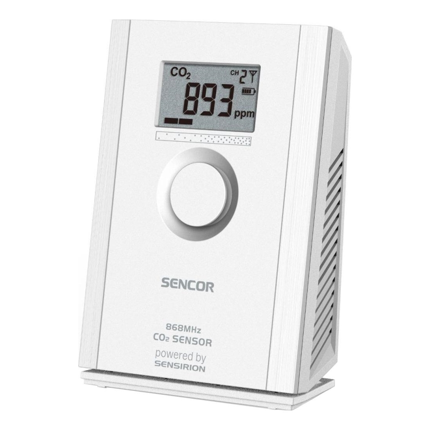 Sencor - Sensor de dióxido de carbono sem fios 5V/3xAA 2000 mAh