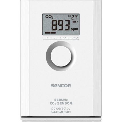 Sencor - Sensor de dióxido de carbono sem fios 5V/3xAA 2000 mAh