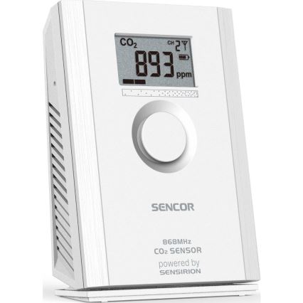 Sencor - Sensor de dióxido de carbono sem fios 5V/3xAA 2000 mAh