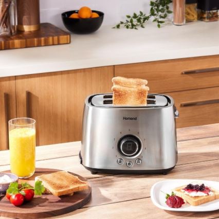 Sencor - Torradeira com dois buracos e aquecimento de 1000W/230V prata
