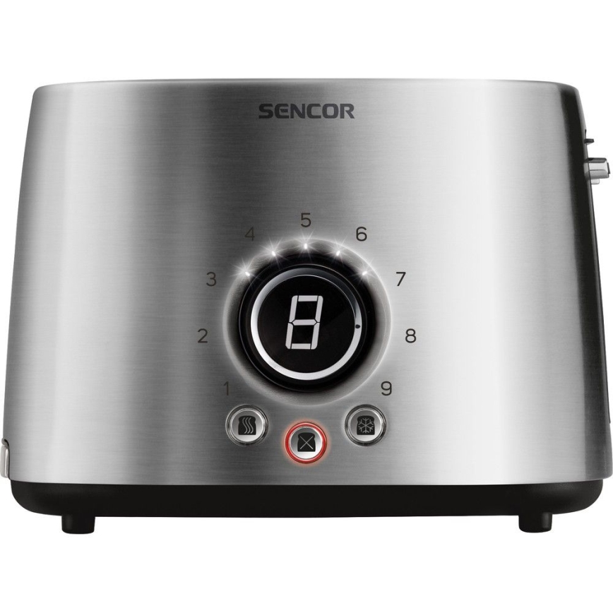 Sencor - Torradeira com dois buracos e aquecimento de 1000W/230V prata