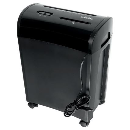 Sencor - Triturador de CD e papel A4 capacidade 14 l 230V preto
