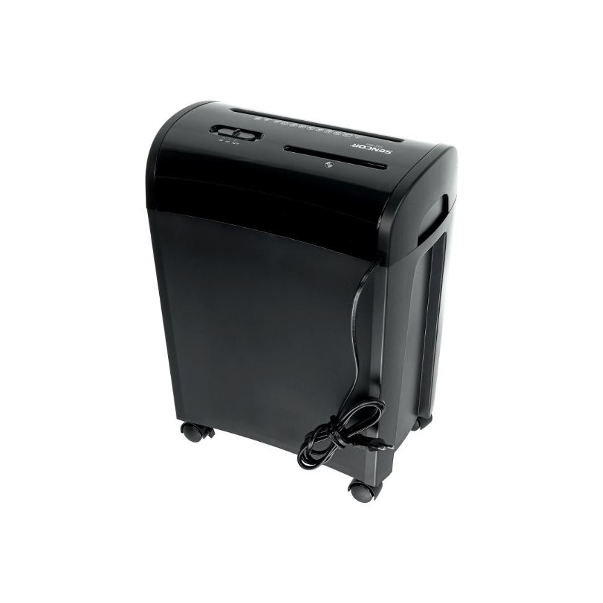 Sencor - Triturador de CD e papel A4 capacidade 14 l 230V preto