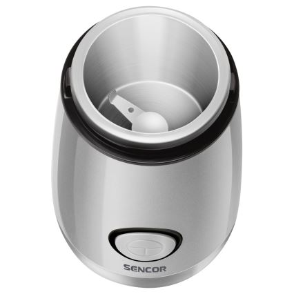 Sencor - Triturador elétrico de café em grão 60 g 150W/230V branco/cromado mate