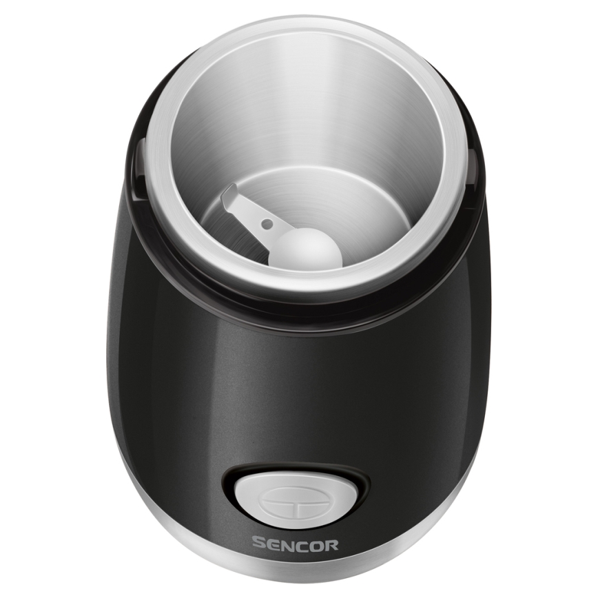 Sencor - Triturador elétrico de café em grão 60 g 150W/230V preto/cromado mate