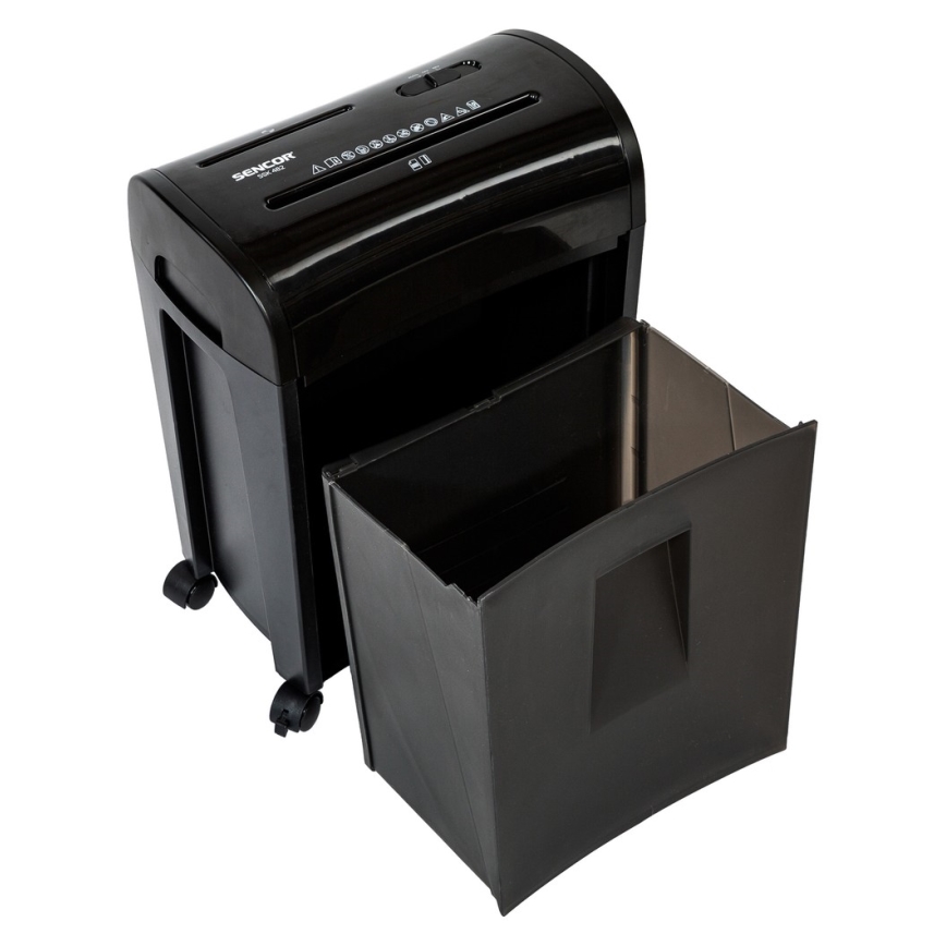 Sencor - Trituradora de CD e papel A4 volume 14 l 230V preto