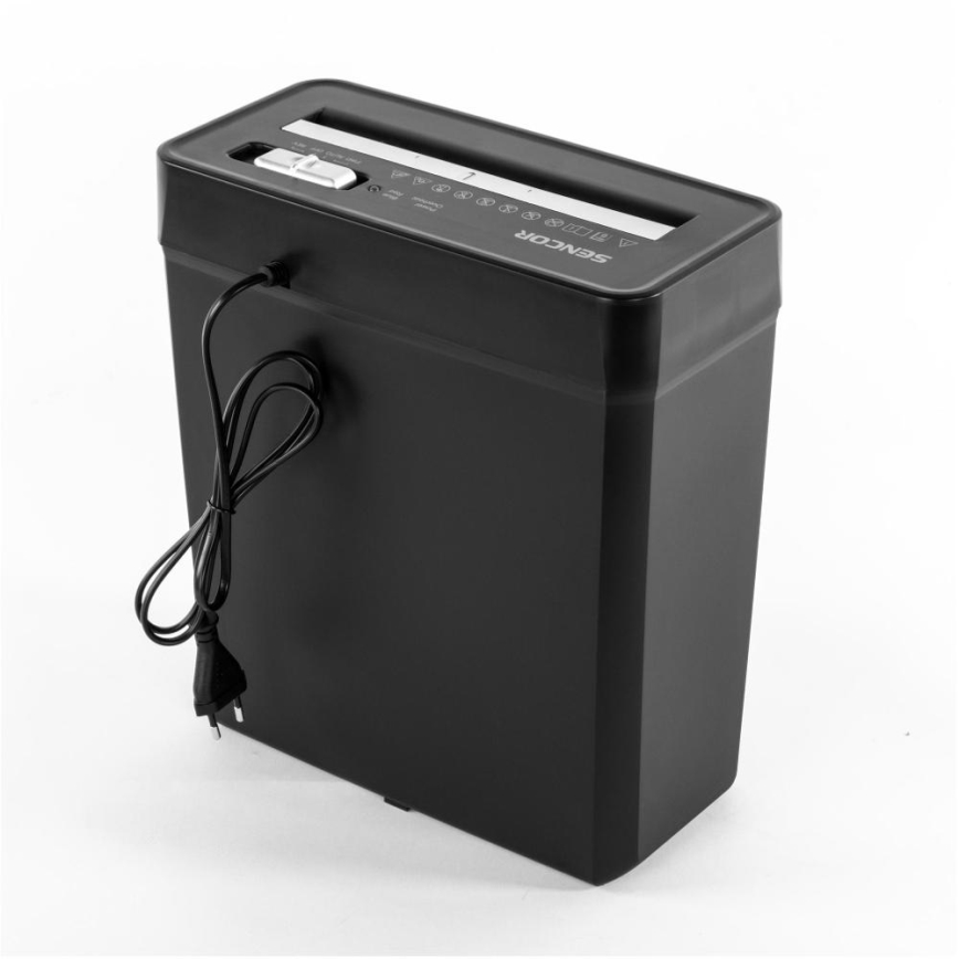 Sencor - Trituradora de papel A4 volume 10 l 190W/230V preto