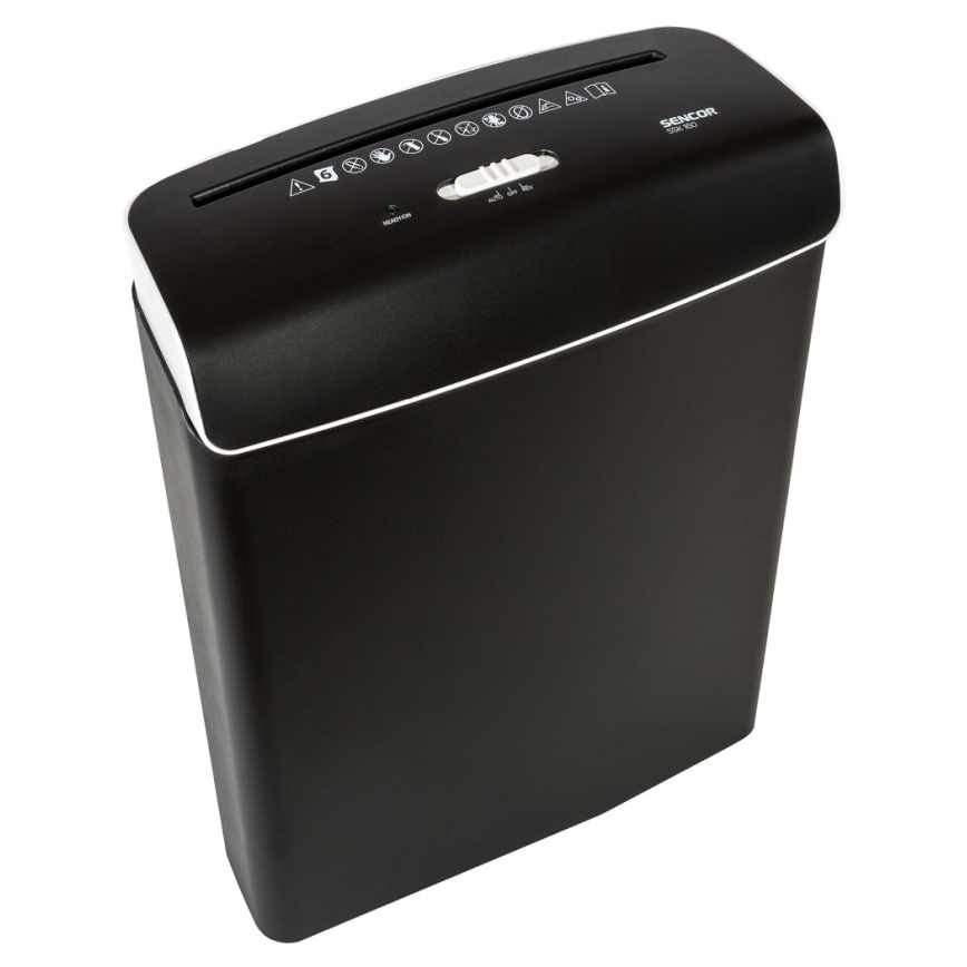 Sencor - Trituradora de papel A4 volume 7 l 230V preto