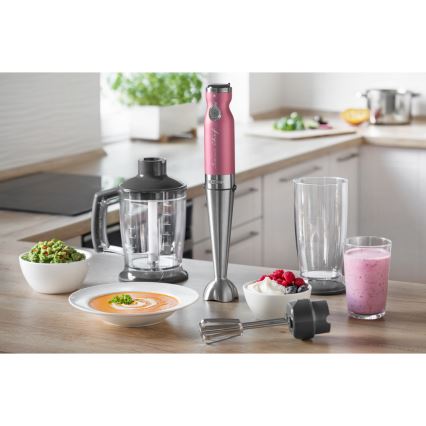 Sencor - Varinha mágica 4em1 1200W/230V aço inoxidável/rosa