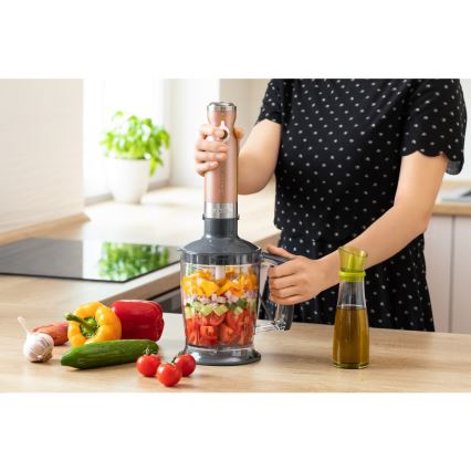 Sencor - Varinha mágica Stick 4em1 1200W/230V aço inoxidável/cobre