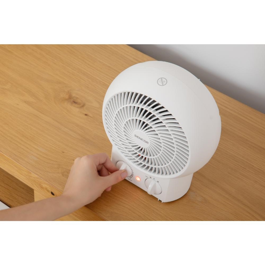 Sencor - Ventilador com elemento de aquecimento 1200/2000W/230V branco