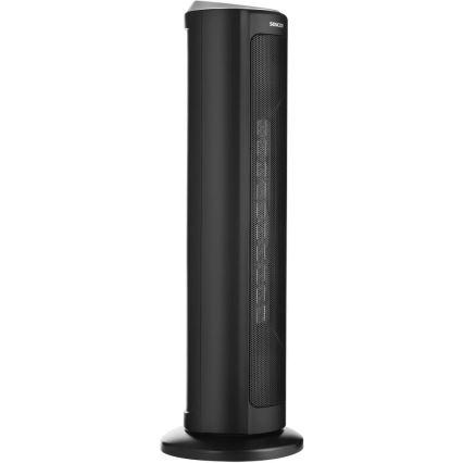 Sencor - Ventilador com aquecimento cerâmico 1300/2200W/230V preto + controlo remoto