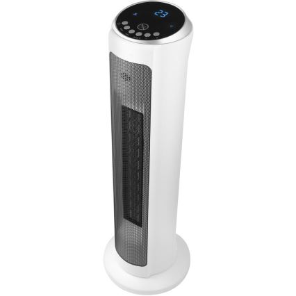 Sencor - Ventilador com elemento de aquecimento cerâmico 2200 W/230 V, Wi‑Fi, branco + controlo remoto