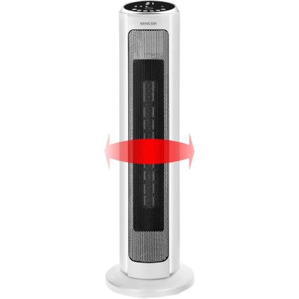 Sencor - Ventilador com elemento de aquecimento cerâmico 2200 W/230 V, Wi‑Fi, branco + controlo remoto