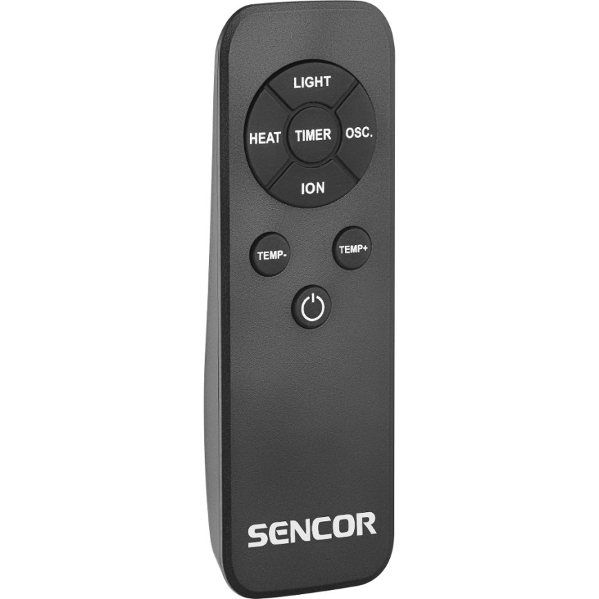 Sencor - Ventilador de torre sem pás com aquecedor cerâmico 1200/2000W/230V antracite + controlo remoto