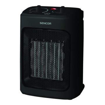 Sencor - Ventoinha com elemento de aquecimento cerâmico 900/1300/2000W/230V preto