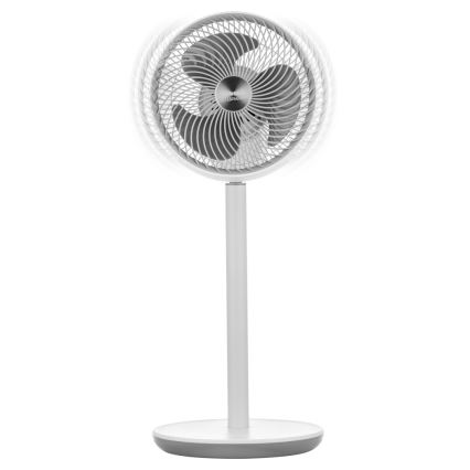 Sencor - Ventoinha de chão 3D UltraSilent 26W/230V branco + controlo remoto