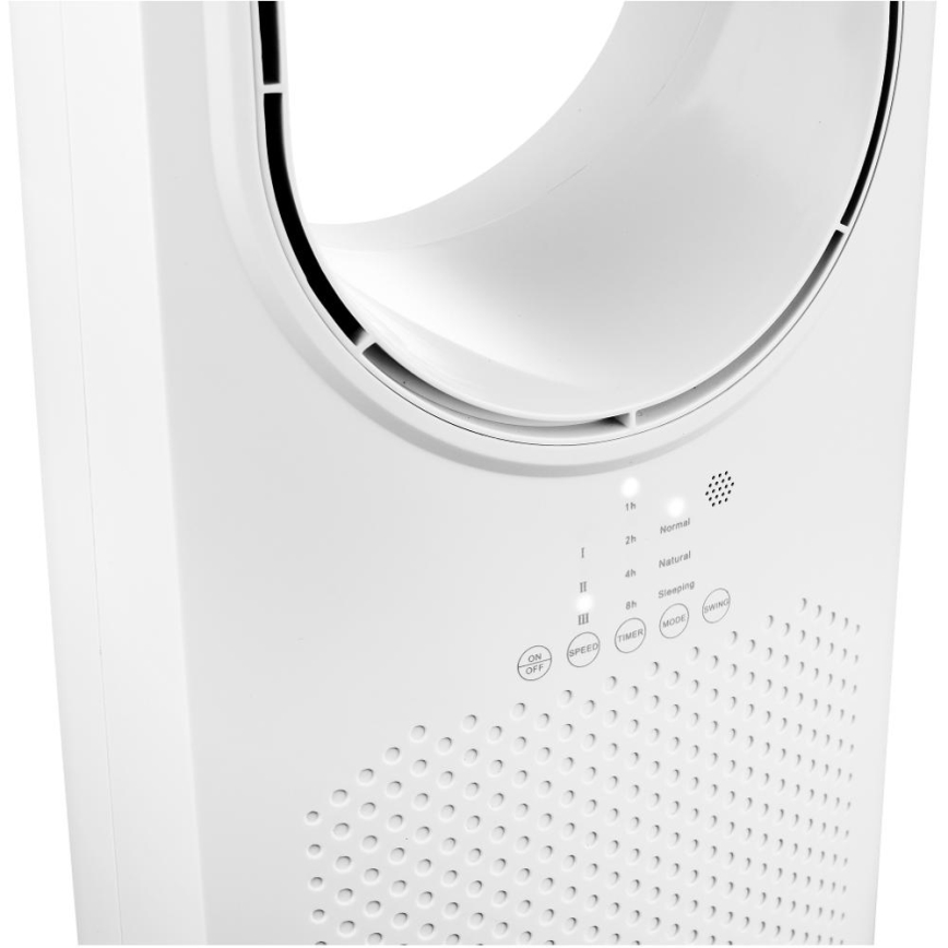 Sencor - Ventoinha de chão sem pás 50W/230V branco + comando