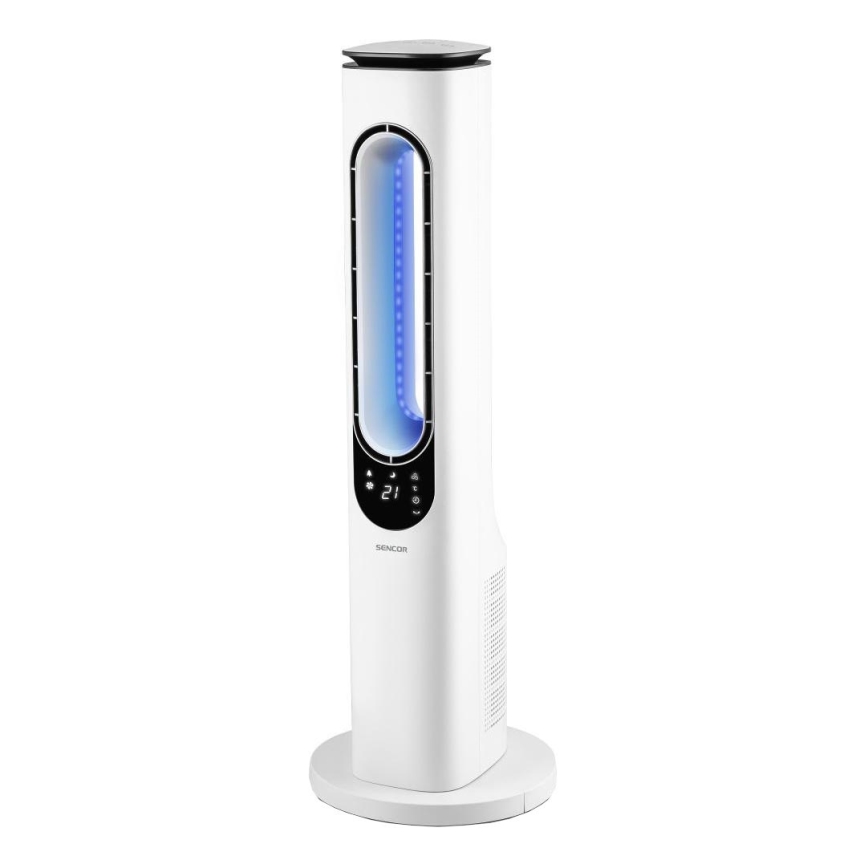 Sencor - Ventoinha de chão sem pás 50W/230V branco + comando