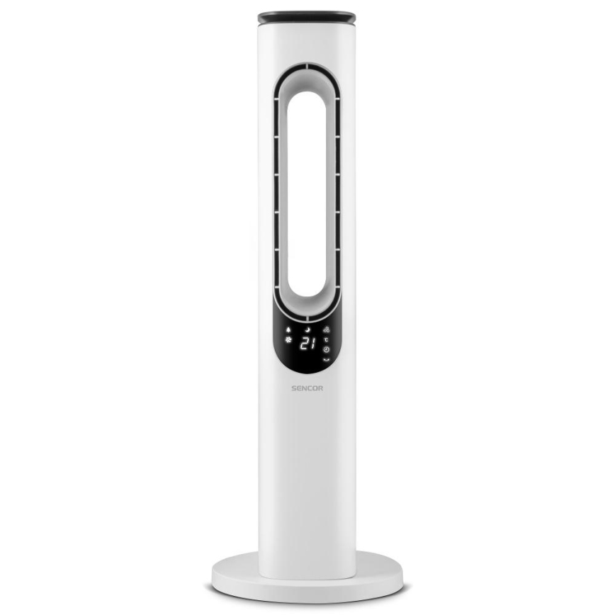 Sencor - Ventoinha de chão sem pás 50W/230V branco + comando