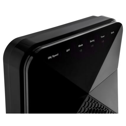 Sencor - Ventoinha de chão UltraThin 90W/230V preta + controlo remoto