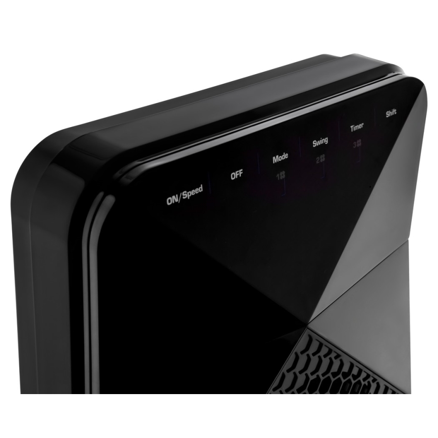 Sencor - Ventoinha de chão UltraThin 90W/230V preta + controlo remoto