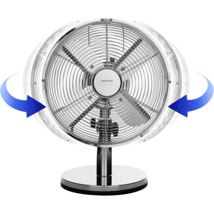Sencor - Ventoinha de mesa 30W/230V cromada brilhante