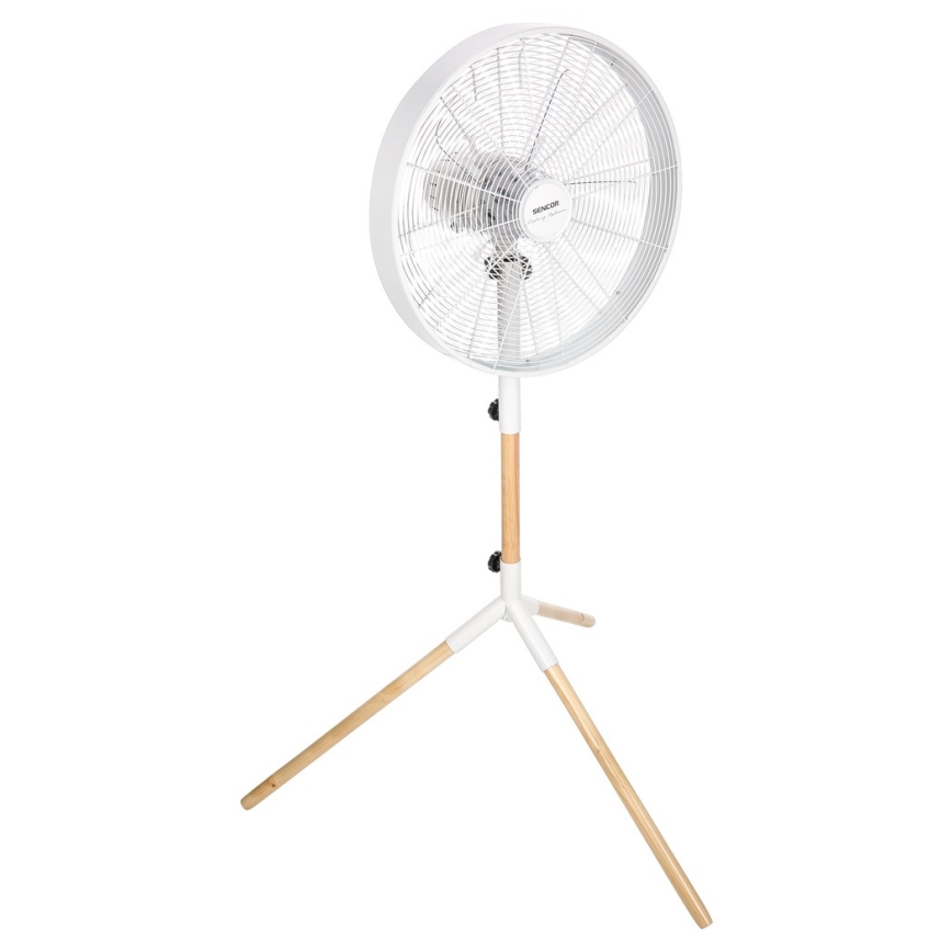 Sencor - Ventoinha de pé 50W/230V branco/faia