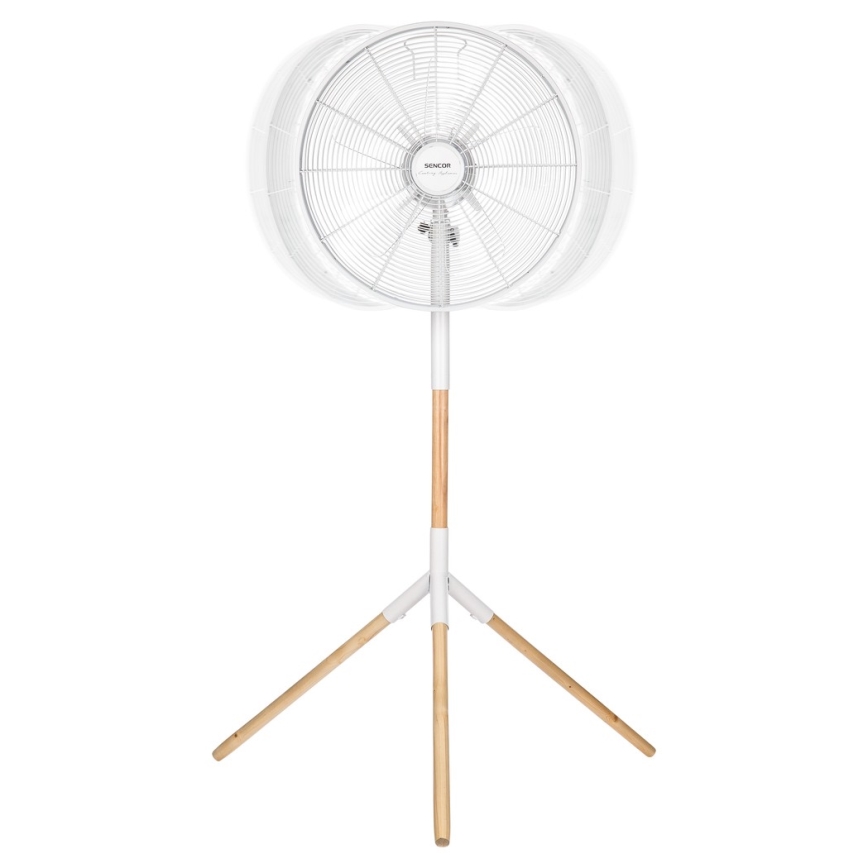 Sencor - Ventoinha de pé 50W/230V branco/faia