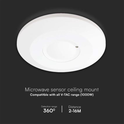 Sensor de movimento 360° 230V branco