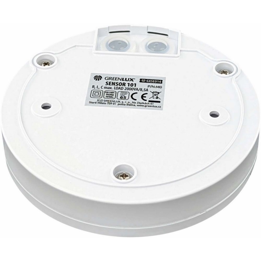 Sensor de movimento de exterior 360x120° branco IP65