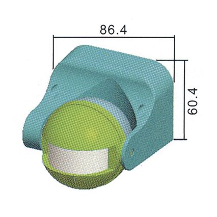 Sensor de movimento de exterior PIR B 180° 1200W/230V IP44 branco