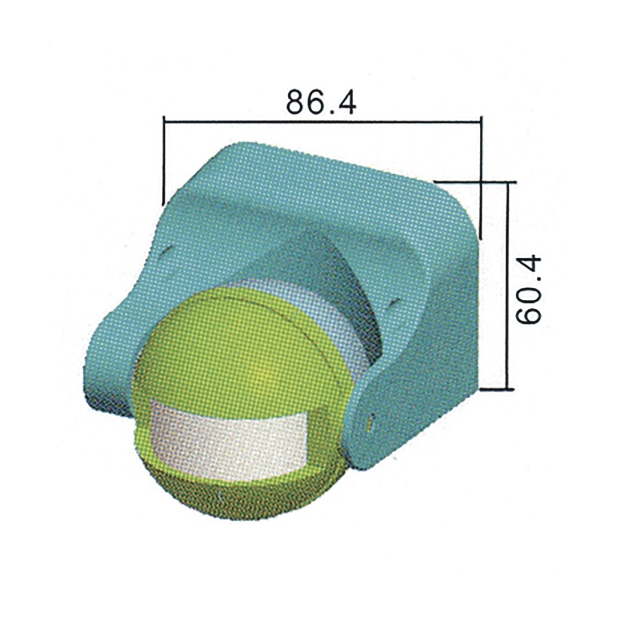 Sensor de movimento de exterior PIR B 180° 1200W/230V IP44 branco
