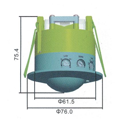 Sensor de movimento de micro-ondas encastrável MW B 360° 1200W/230V branco