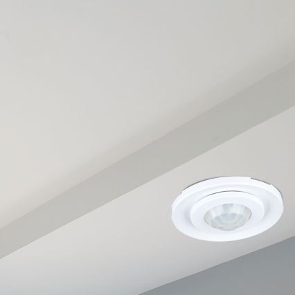 Sensor de movimento embutido PIR 360° 400W/230V branco