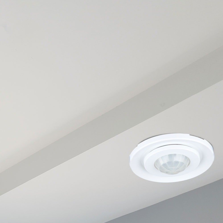 Sensor de movimento embutido PIR 360° 400W/230V branco