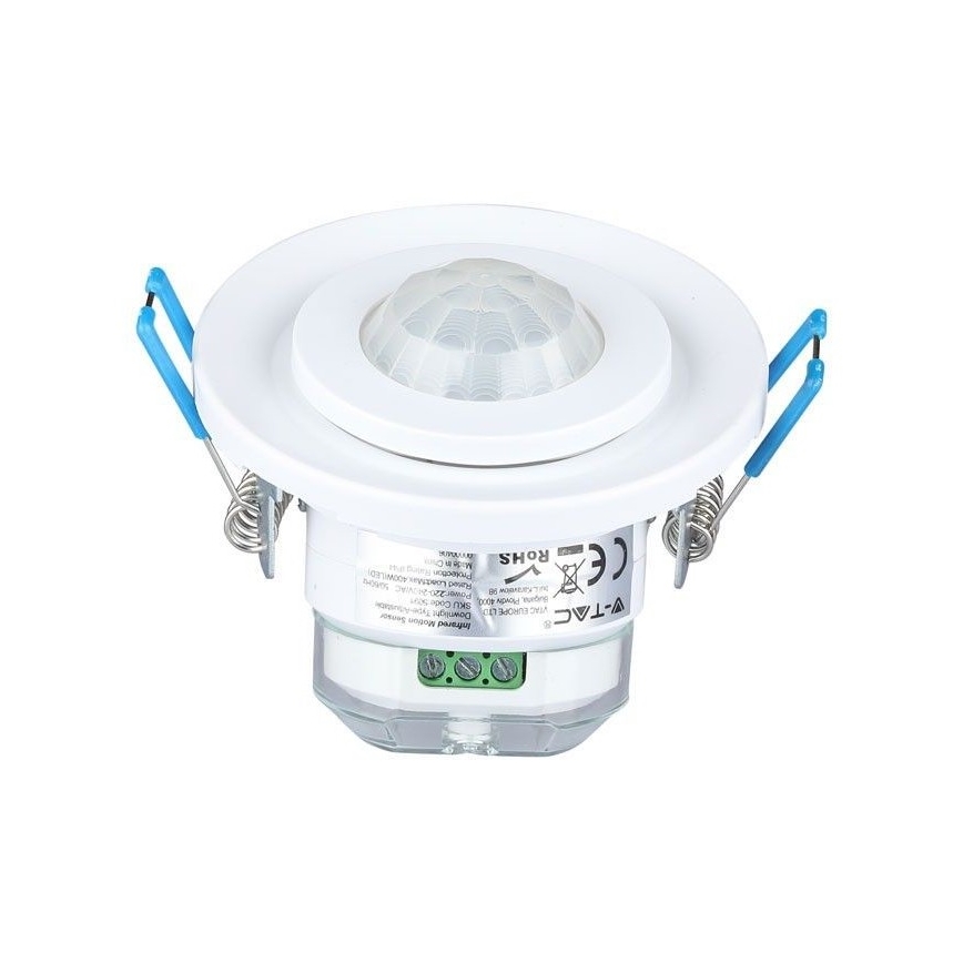 Sensor de movimento embutido PIR 360° 400W/230V branco