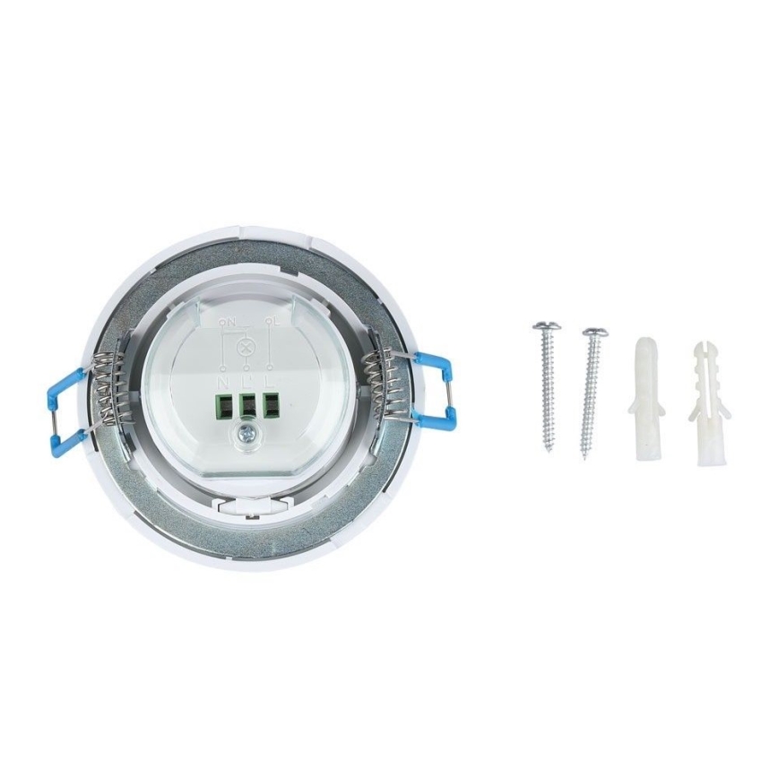 Sensor de movimento embutido PIR 360° 400W/230V branco