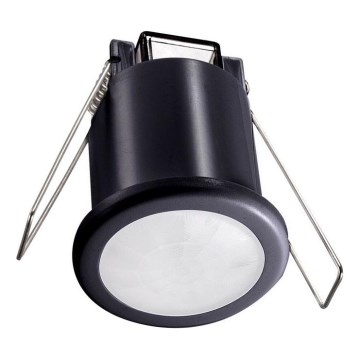 Sensor de movimento embutido PIR 360° 400W/230V preto